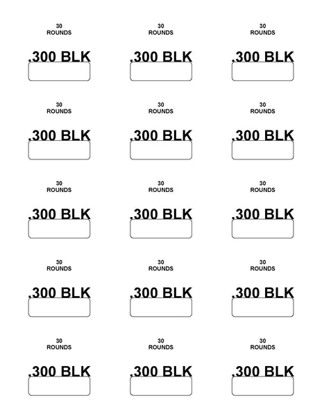 30 Box Kit: 300 Blackout - YOU GET 5.56 X 45 BOXES WITH 300 BLACKOUT COVER UP LABELS