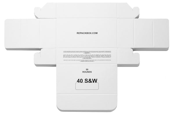 REPACKBOX® 3 SAMPLE BOXES - 9 Pistol Calibers - Holds 50 Rounds