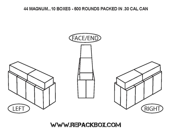 3 Sample Boxes: 44 MAGNUM