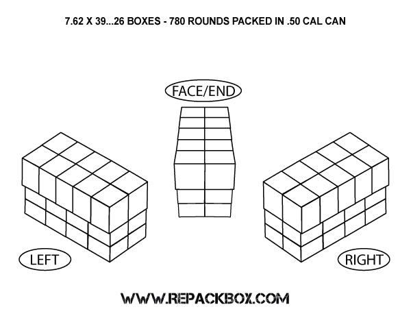 3 Sample Boxes: 7.62 X 39