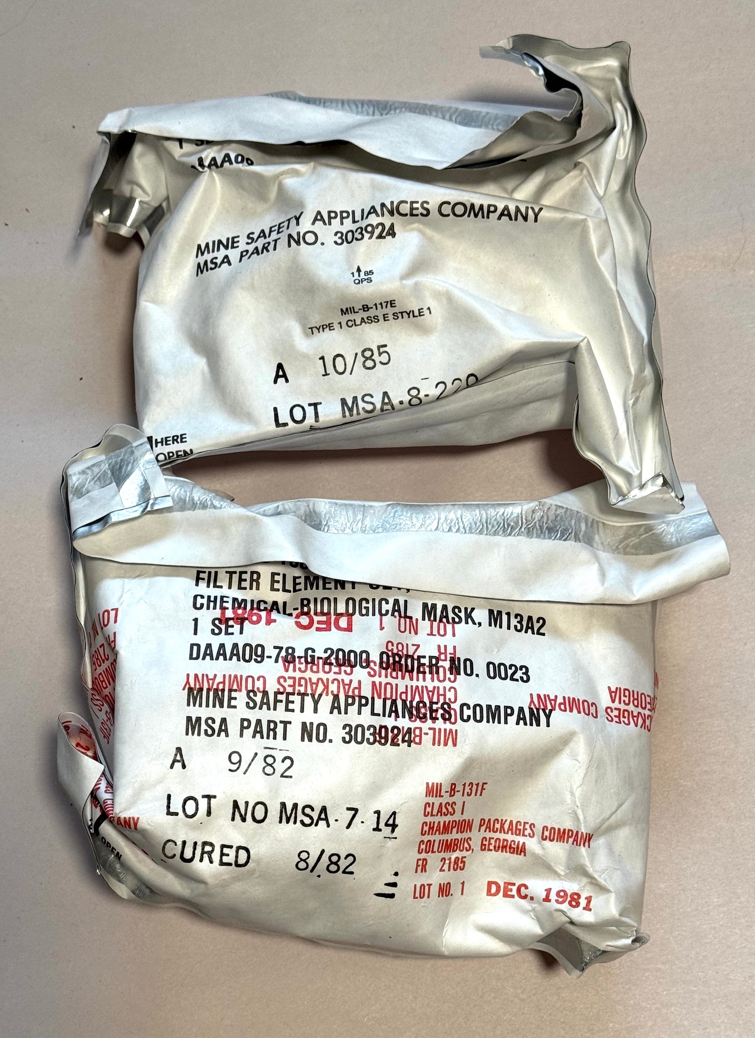 NOS M-17 Series Gas Mask Filter Set - YOU GET ONE