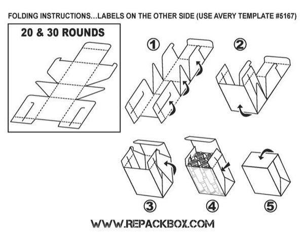 A REPACKBOX® 100 BOX BUNDLE - Military Cardboard 5.56 X 45 Ammo Box