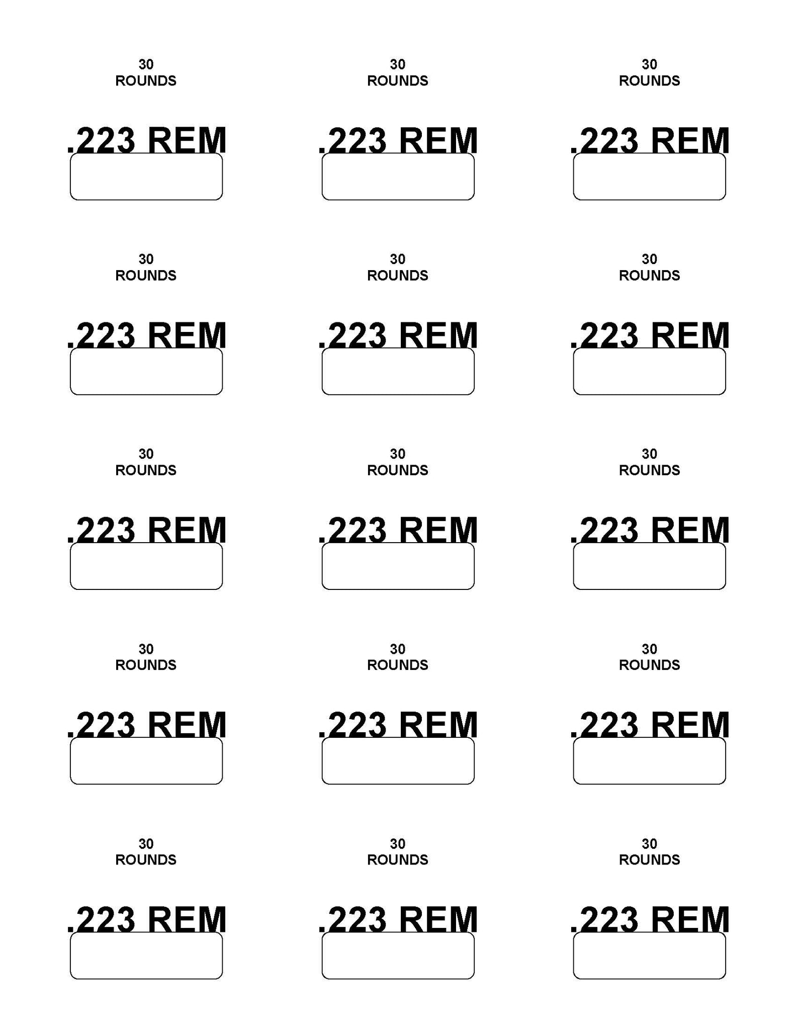 Rem Label Labels: 223 Remington – REPACKBOX®