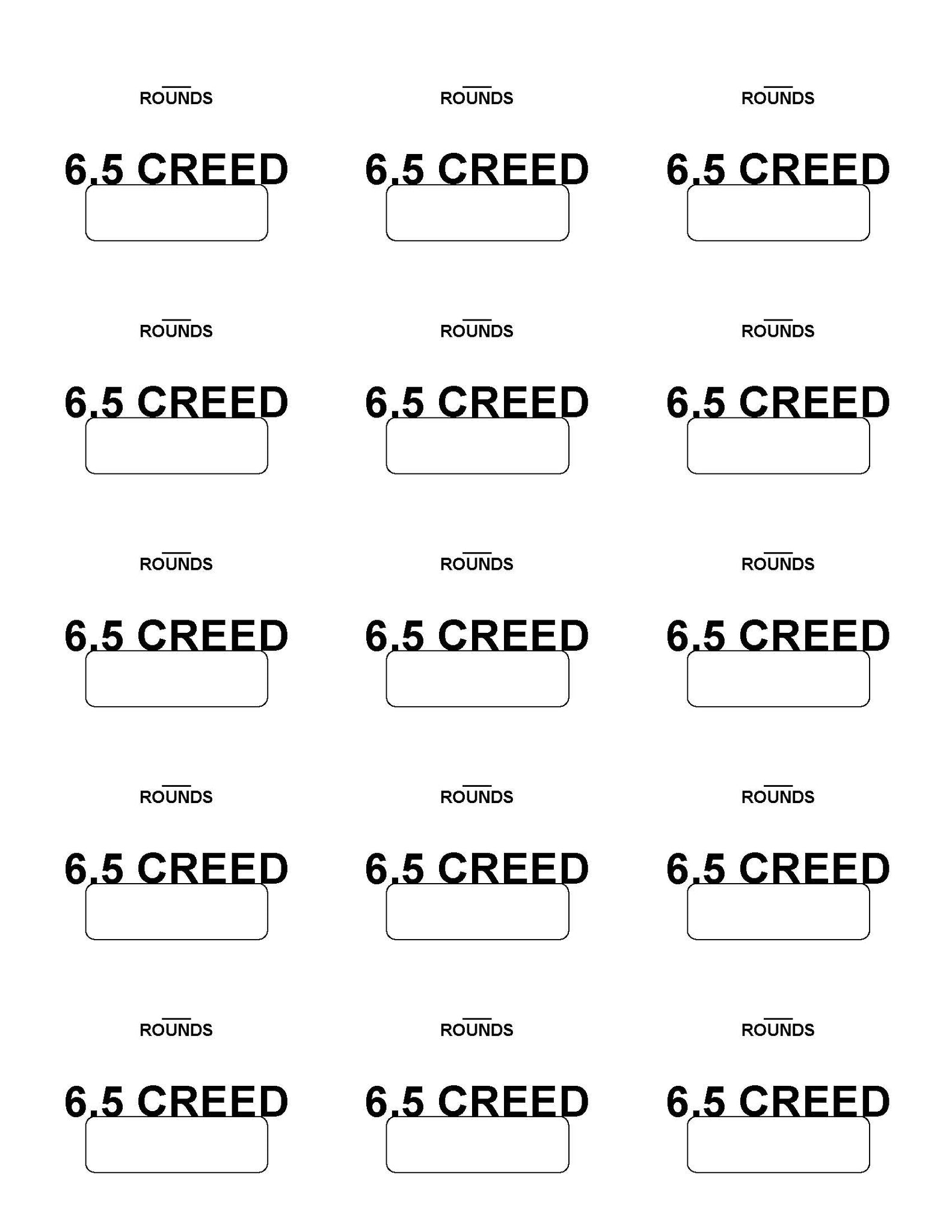 Labels: 6.5MM Creedmoor