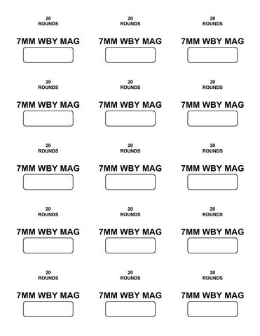 Labels: 7MM Weatherby Magnum