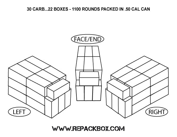 PRE-PAK of 50 - 30 Carbine Boxes and a Fast Loader Tray: FREE SHIPPING