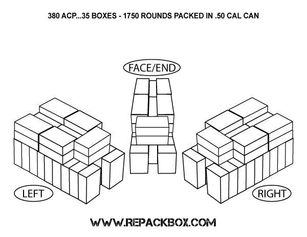 PRE-PAK of 50 - 380 ACP Boxes and a Fast Loader Tray: FREE SHIPPING